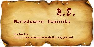 Marschauser Dominika névjegykártya